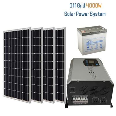 4kw outre des installations de batterie solaire à la maison de génération de grille de batterie solaire du circuit 4unit