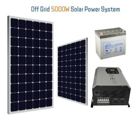 Kit monocristallin de panneau solaire des kits 5000W de maison d'énergie solaire de panneau d'installation à parties multiples