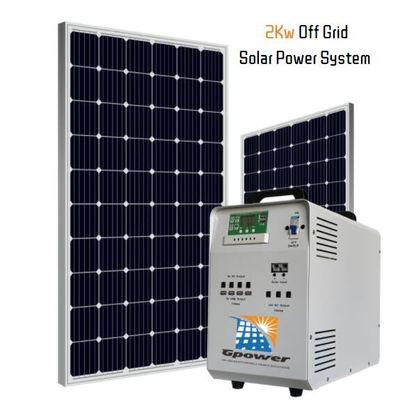 Outre des kits de maison d'énergie solaire de la grille 2000W avec la batterie de 12V 200AH