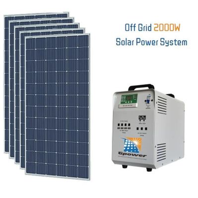 Inverseur de Sinewave 2000 kits de maison d'énergie solaire de watt outre de grille